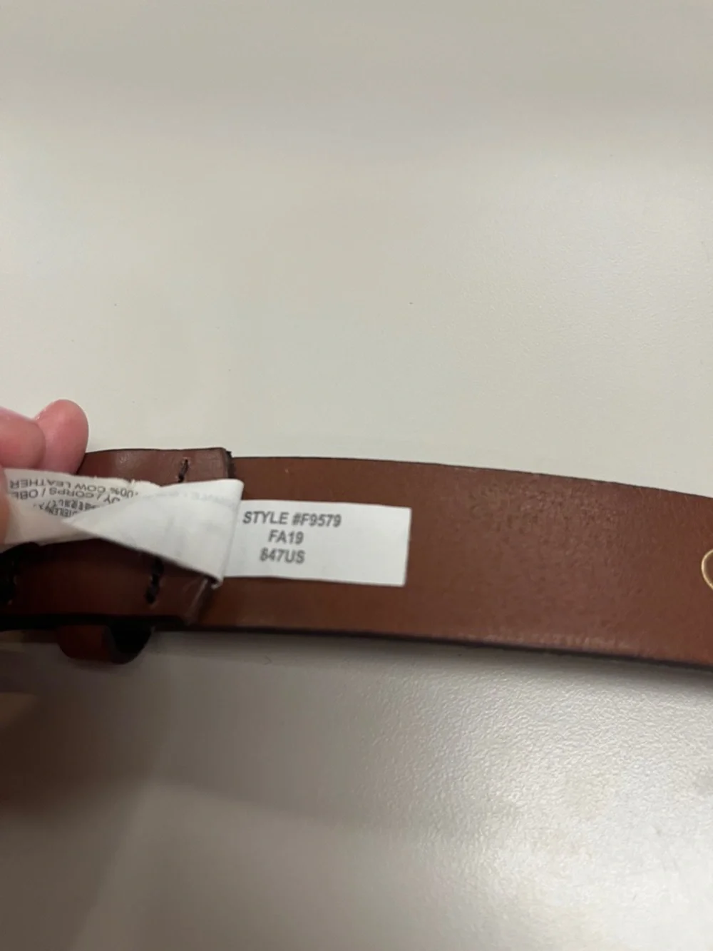 J. Crew Brown Leather Belt with Brass Buckle size small - Picture 5 of 11